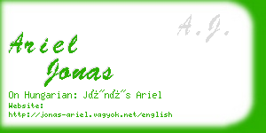 ariel jonas business card
